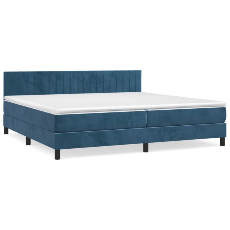 Łóżko kontynentalne WaszeMeble 200x200 cm niebieskie WM-3141447 1 szt.