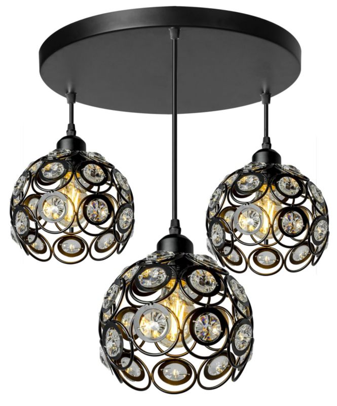 Lampa Sufitowa Wisząca Toolight App209-3Cpr Czarny 1 Szt