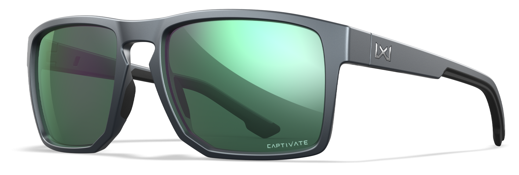Wiley X Okulary Captivate FOUNDER Polaraized Green Mirror