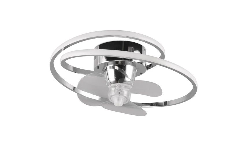 Wentylator sufitowy z lampą RL Umea chromowany LED 38W 2700K - 6500K 4400lm pilot IP20 wym: 20 x 50 x 50 cm - 1 szt.