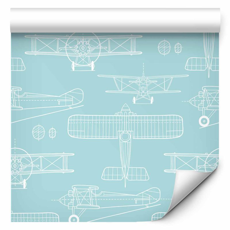 Tapeta flizelinowa Artgeist 110g/m2 Dla dzieci turkusowa 50x1000 (10 części) 10074ja rolka 1 szt