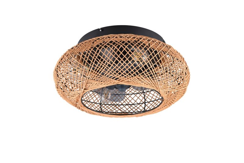 Wentylator sufitowy z lampą RL Lillesand brązowo-czarny pilot 4 x E27 x 10W IP20 wym: 21 x 50 x 50 cm - 1 szt.