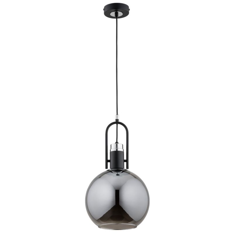 Lampa wisząca Alfa Movena 2761 czarna-chromowana-dymiona nowoczesna 1xE27 x 15W 1 szt.