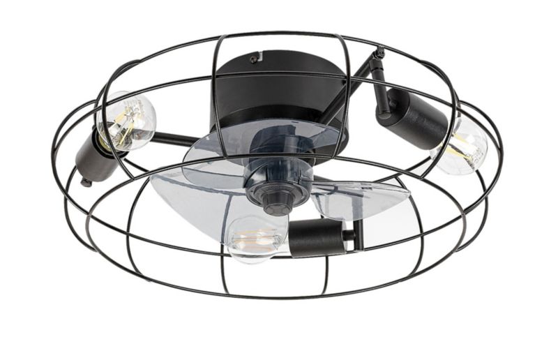 Wentylator sufitowy z lampą Rabalux Cadmus czarny 3 x E27 x 20W IP20 wym: 16 x 48 x 48 cm - 1 szt.