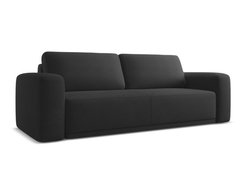 Kanapa 3-osobowa z funkcją spania Makamii Kaila z tkaniny szenilowej 242x100 cm antracyt 1 szt.