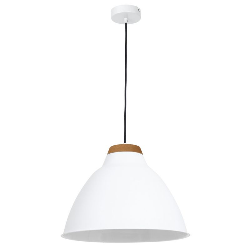 Lampa wisząca Luminex Skal biały matowa-jasne drewno wym: 90 x 40 x 40 cm 1xE27 x 15W 1 szt.