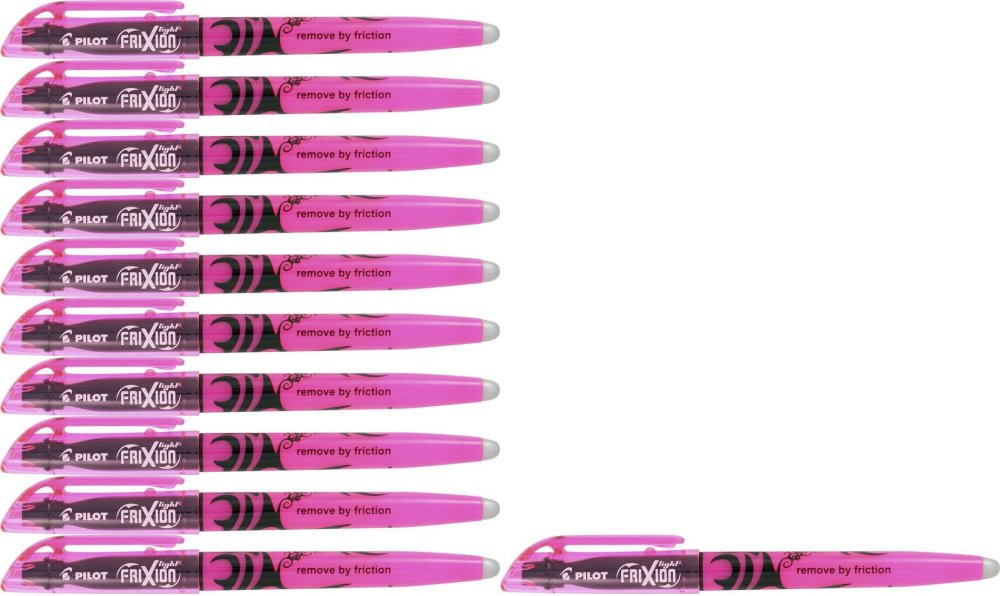 12x Zakreślacz wymazywalny Pilot, Frixion Light, ścięta, 4mm różowy