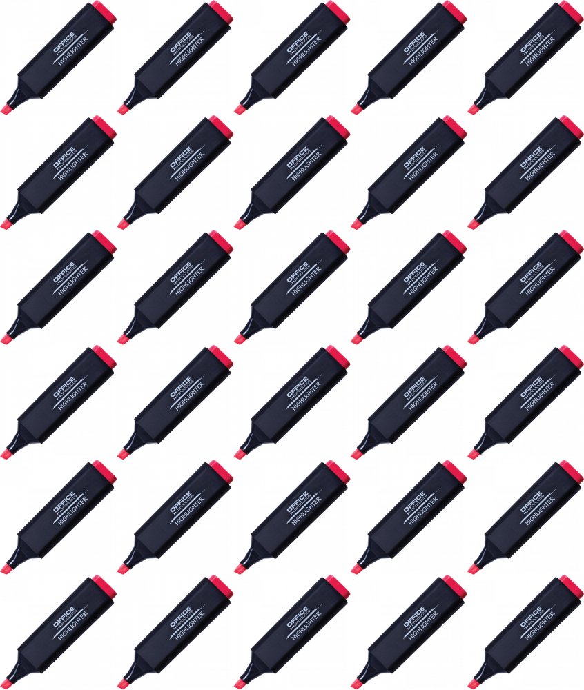 30x Zakreślacz Office Products, ścięta, 1-5mm, czerwony
