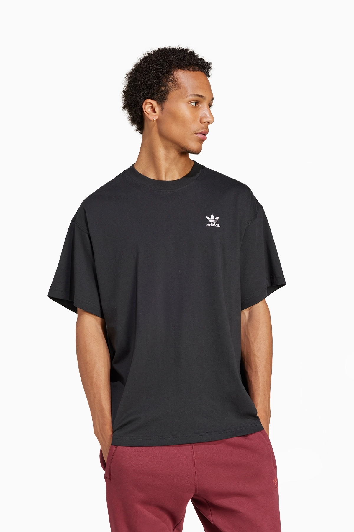 Koszulka adidas Trefoil Essentials Oversized - Czarny