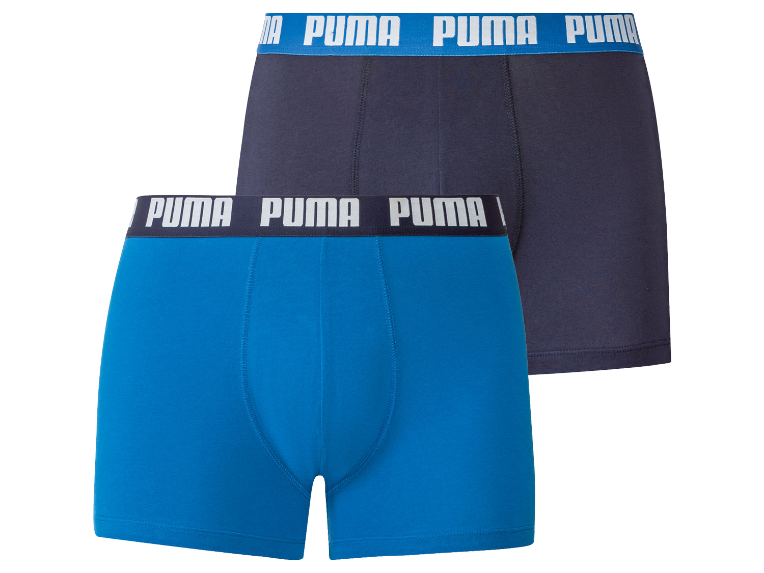 Puma Męskie bokserki z bawełną, 2 pary Niebieski, M