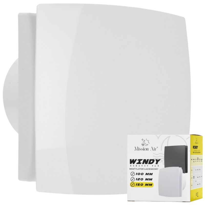 Wentylator łazienkowy Mission Air Windy 150 S Biały 1szt