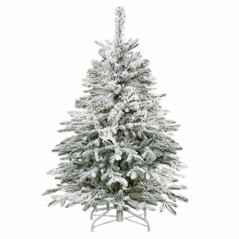 Choinka sztuczna Springos 120 cm świerk kaukaski śnieżony ze stojakiem 1 szt.