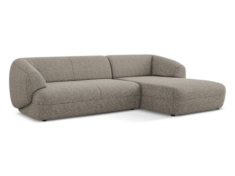 Narożnik modułowy prawy LaMiaSofa RIMINI z tkaniny strukturalnej 280x156 cm szary beż 1 szt.
