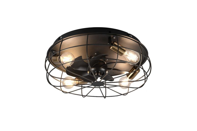Wentylator sufitowy z lampą RL Trondheim czarny LED 10W Pilot IP20 wym: 17,5 x 48,5 x 48,5 cm - 1 szt.
