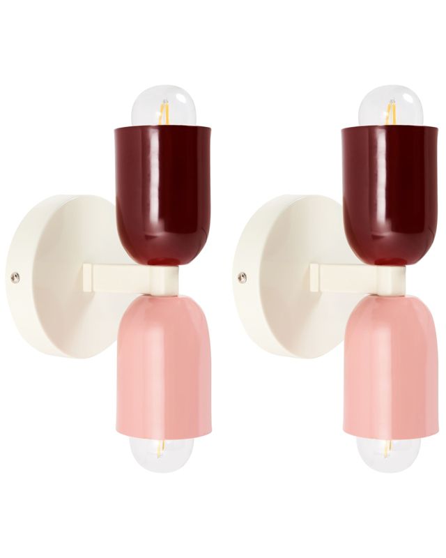 Zestaw 2 lamp ściennych Topi Metal Kolorowy 1 par.