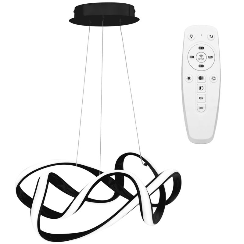 Lampa Sufitowa Wisząca Toolight Led App820-Cp Eve Czarny 1 Szt