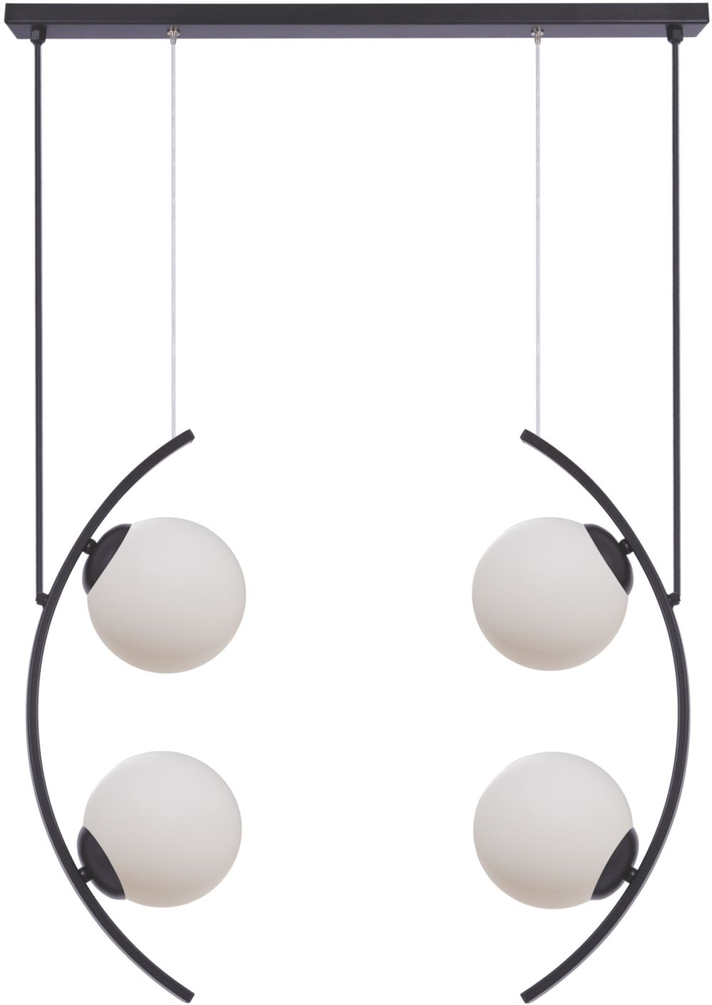 Zuma Line Helix lampa wisząca 4x8W LED czarny/biały 5016