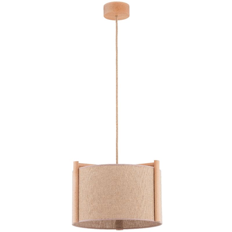 Lampa wisząca Alfa Leidi jasne drewno-beżowa wym: 100 x 38 x 38 cm 1xE27 x 15W 1 szt.