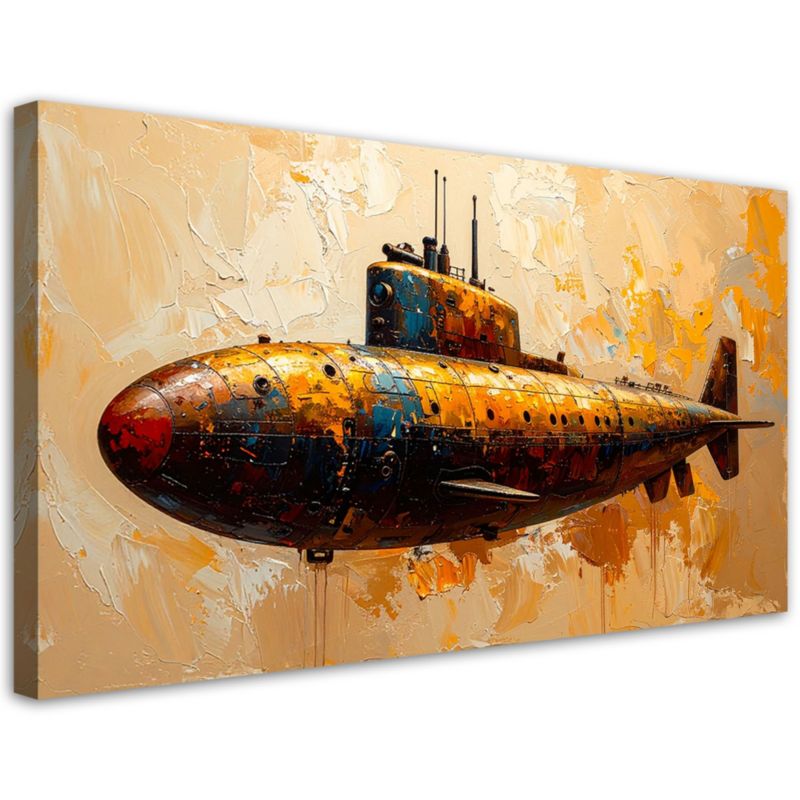 Obraz nowoczesny do biura salonu Feeby Łódź podwodna 80x40cm 1szt