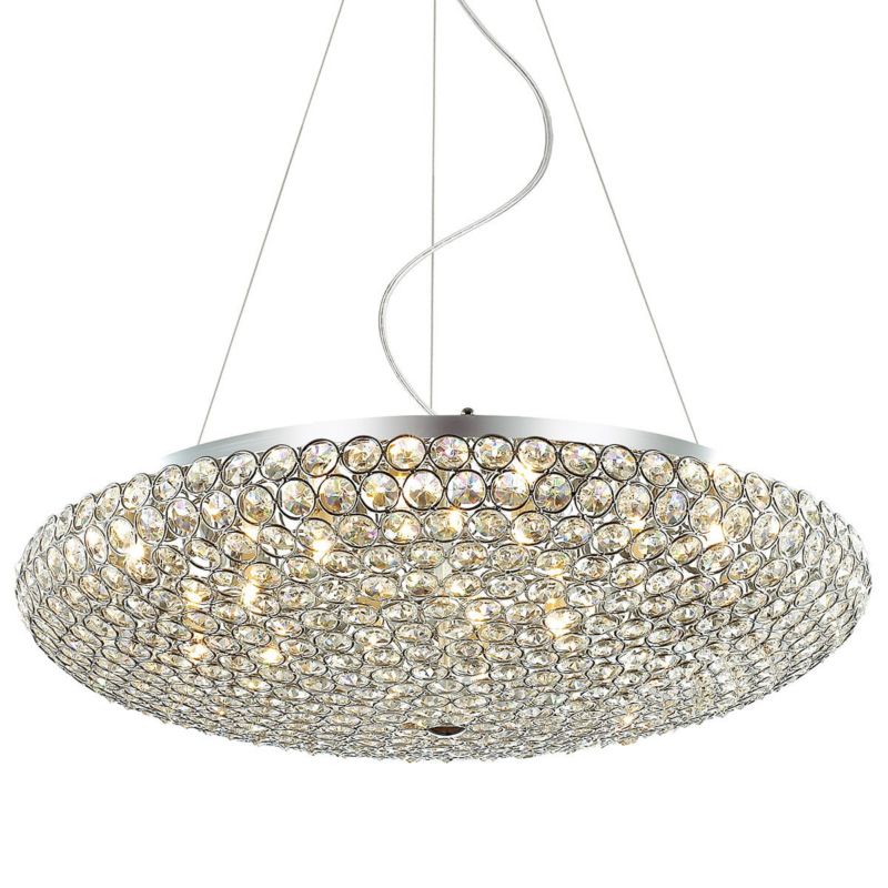 Żyrandol Italux Santo 0951 chromowany przezroczysty styl klasyczny 12xG9 x 40W 1 szt.