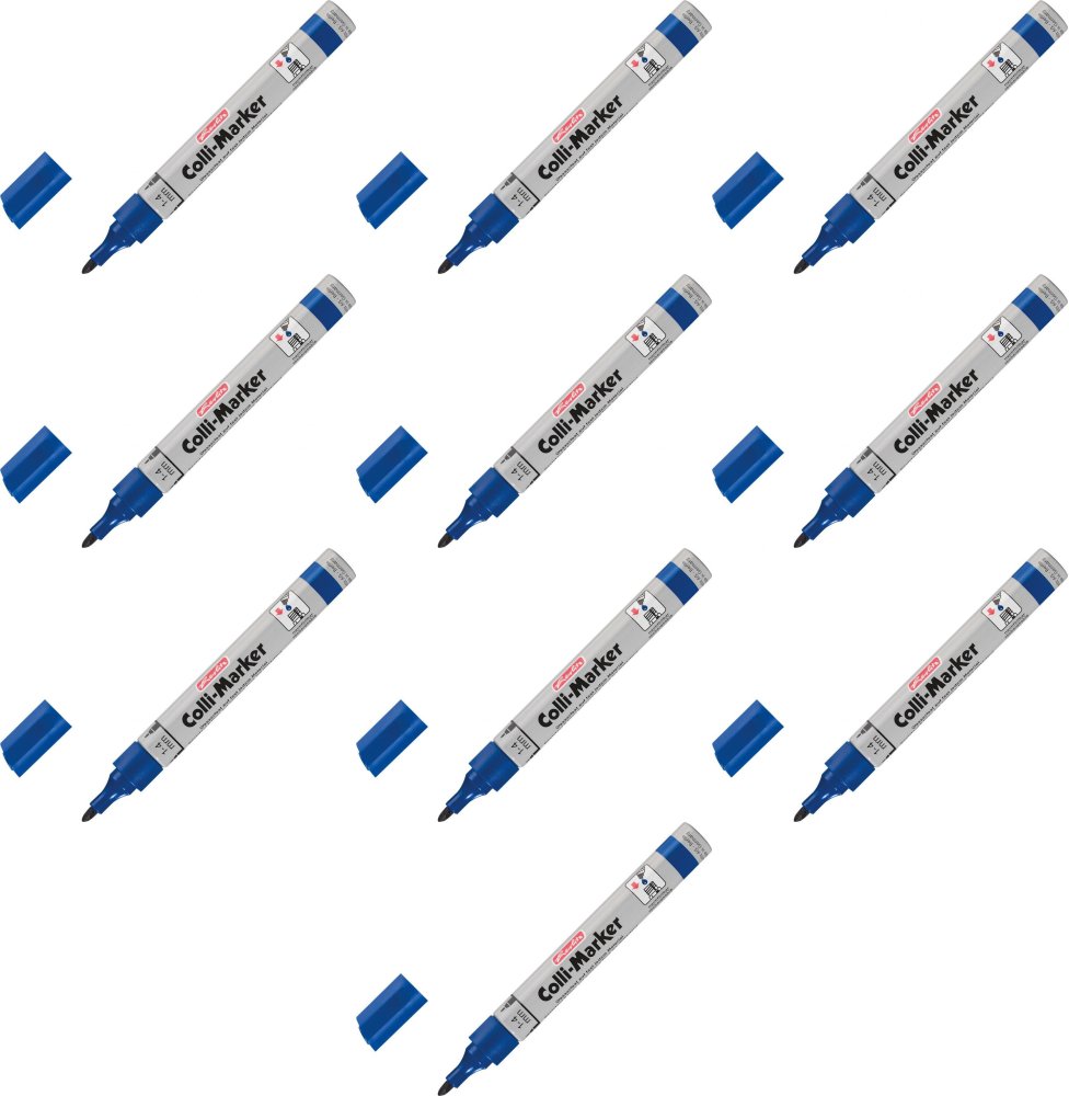 10x Marker permanentny Herlitz Colli, okrągła, 1-4mm, niebieski