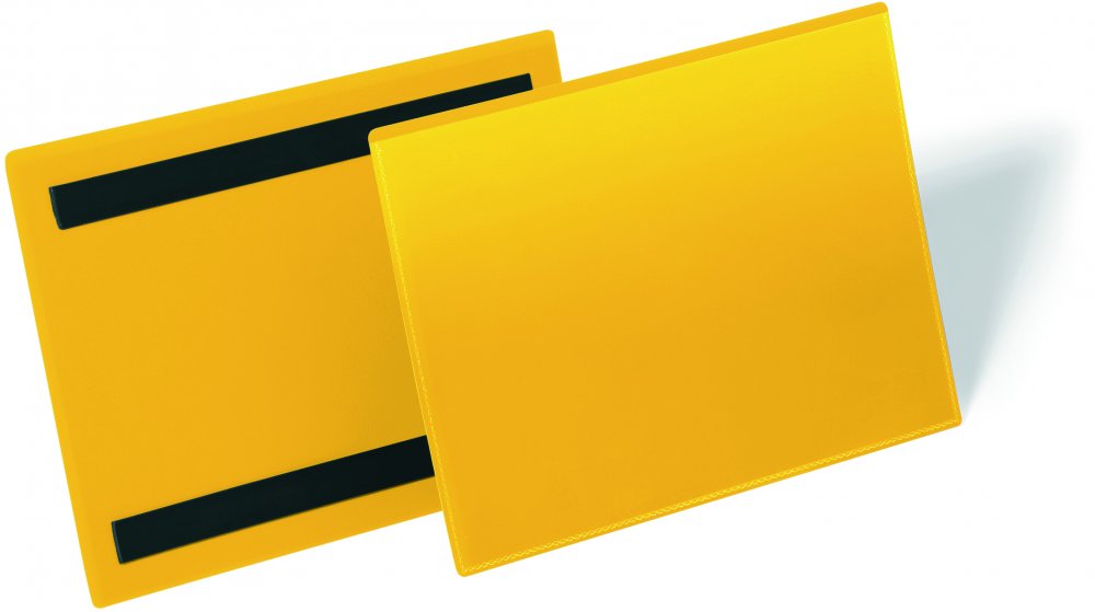 Kieszeń magnetyczna Durable, A5, pozioma, 50 sztuk, żółty