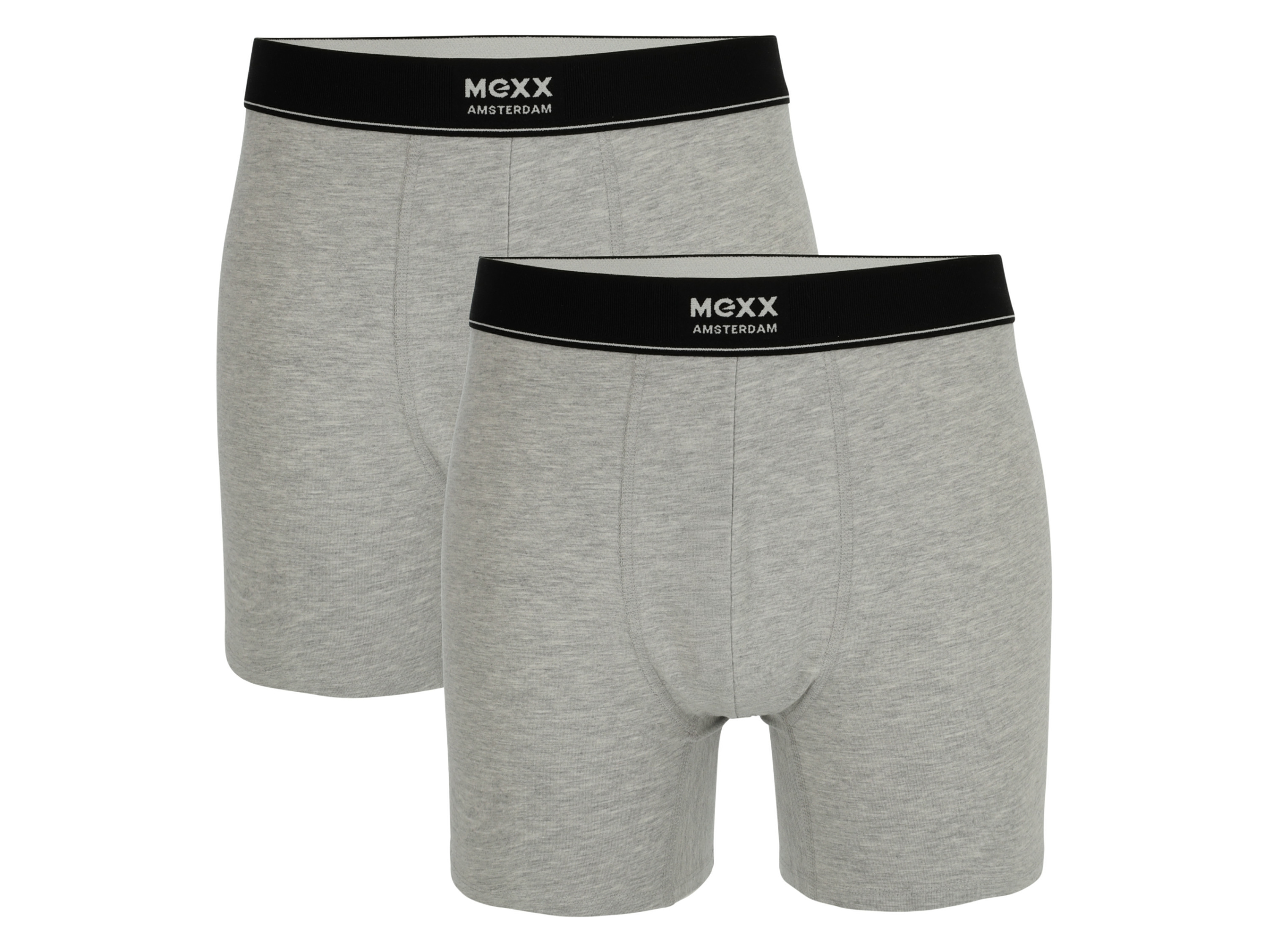 Mexx Bokserki męskie z bawełną, 2 pary Szary, 8/Xxl
