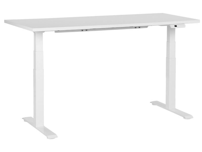 Biurko regulowane elektrycznie 160 x 72 cm białe Destines 1 szt.