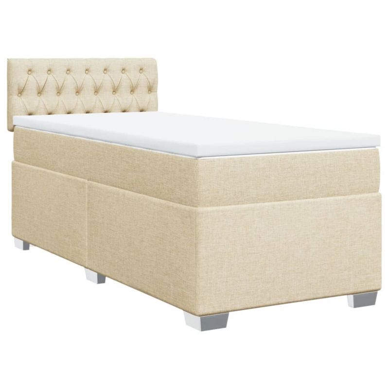 Łóżko kontynentalne WaszeMeble 80x200 cm kremowe WM-3285727 1 szt.