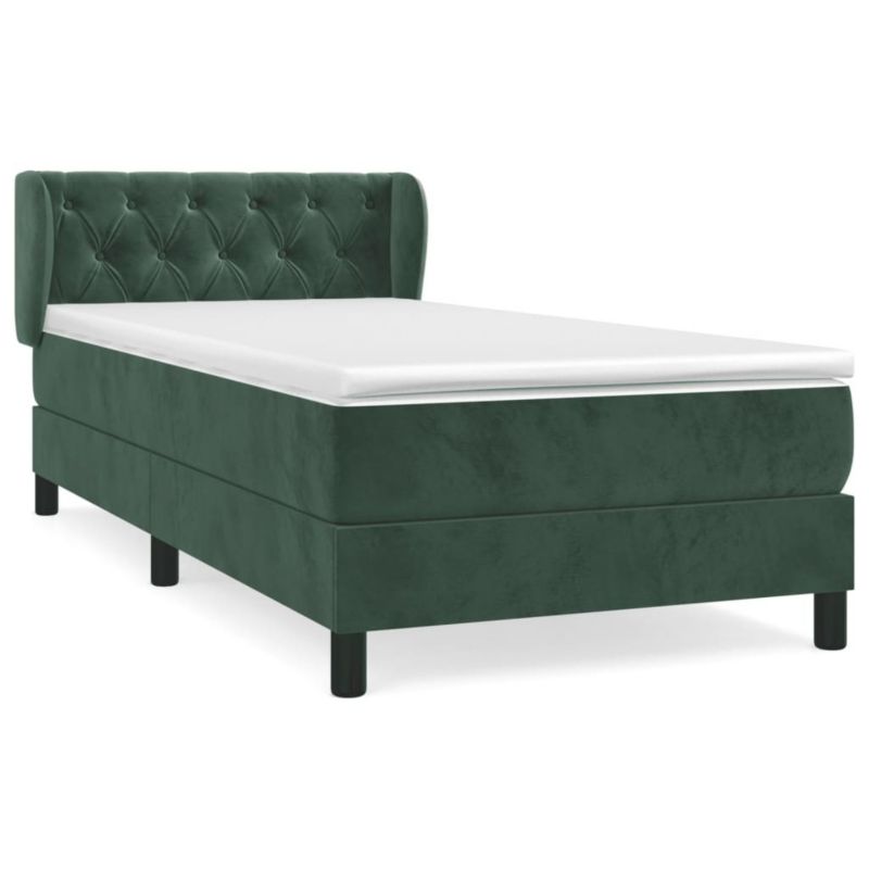 Łóżko kontynentalne WaszeMeble 80x200 cm zielone WM-3127640 1 szt.