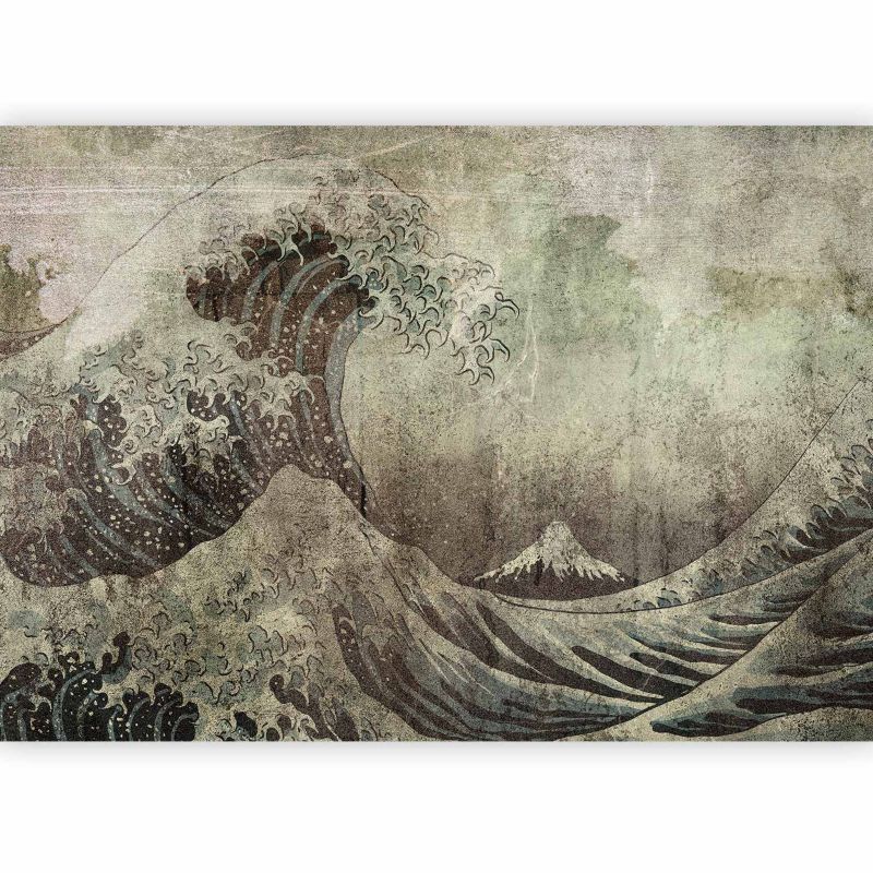 Fototapeta flizelinowa Artgeist 170 g/m2 wodoodporna Liście szara 350x245 (7 części) 10078aa rolka 1 szt