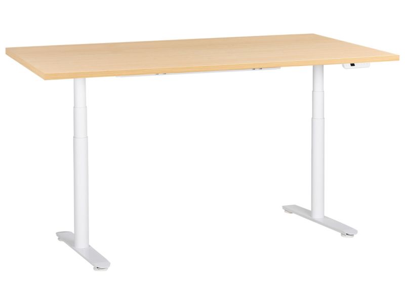 Biurko regulowane elektrycznie Destinas Jasny brąz/ biały 180 cm 72 cm 1 szt.