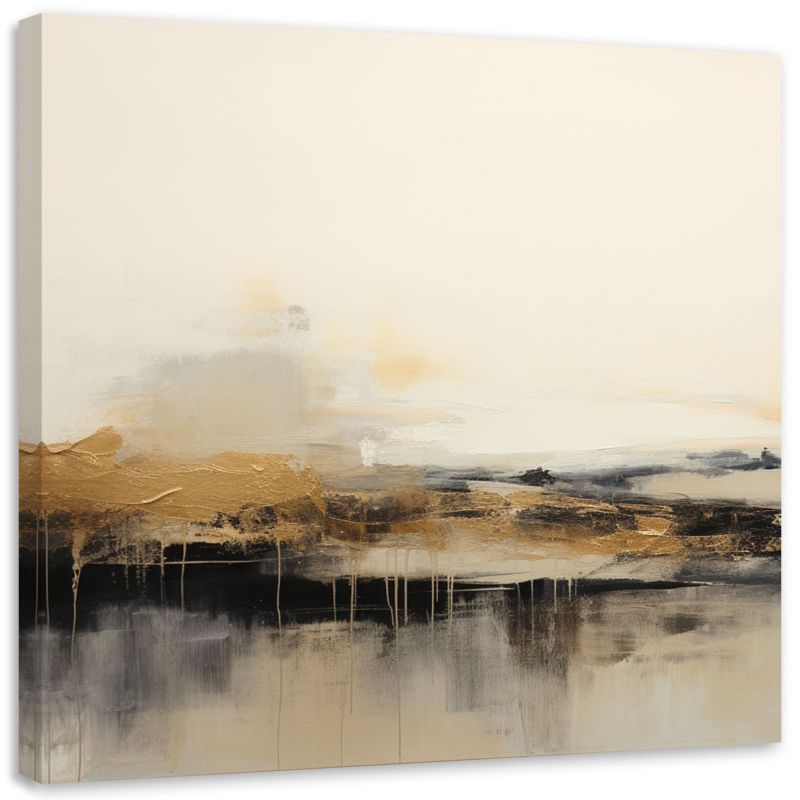 Obraz na płótnie Feeby Nowoczesna Abstrakcja Beżowy 50x50cm 1szt