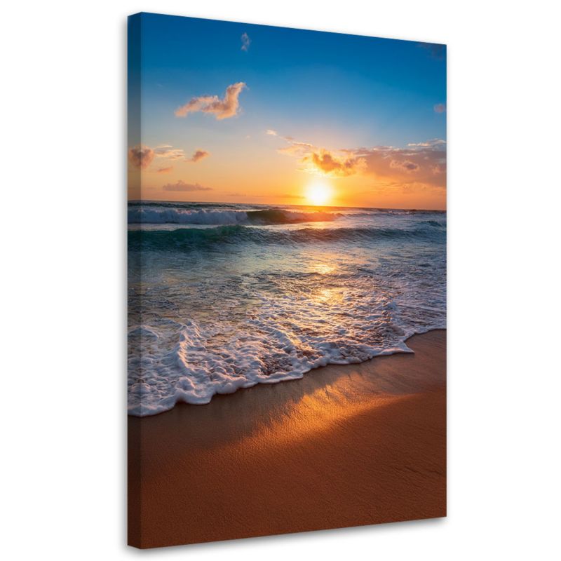 Obraz na płótnie Feeby Plaża Morze Zachód słońca Krajobraz 80x120cm 1szt