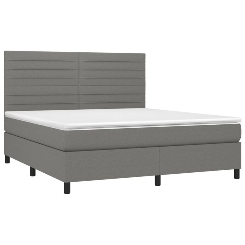 Łóżko kontynentalne WaszeMeble 180x200 cm ciemnoszara WM-3134974 1 szt.