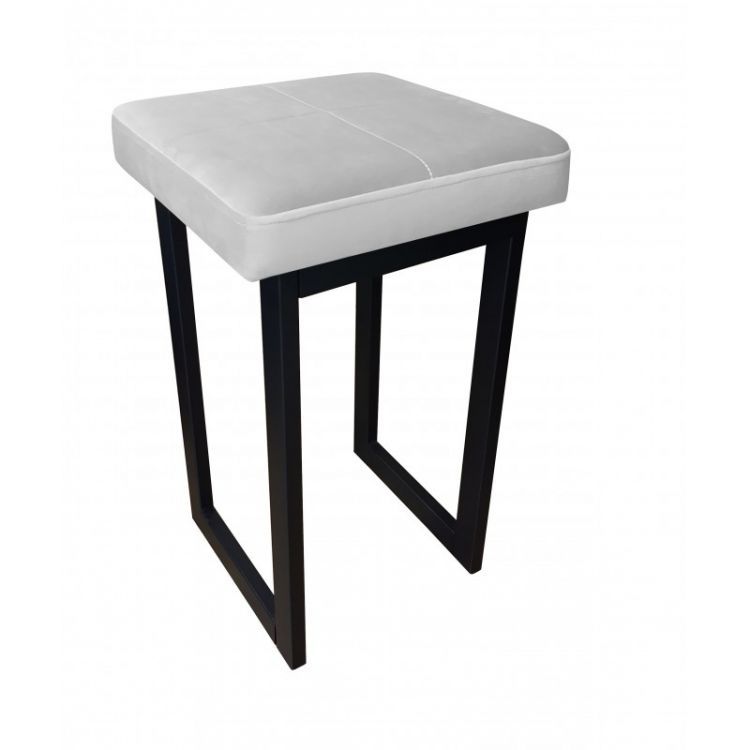 Taboret MAESTRO LOW MG VELVET jasno szary ATOS 1 szt.