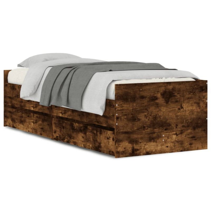 Łóżko drewniane WaszeMeble 90x200 cm brązowe WM-3207347 1 szt.
