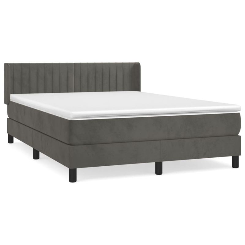 Łóżko kontynentalne WaszeMeble 140x190 cm ciemnoszara WM-3131076 1 szt.