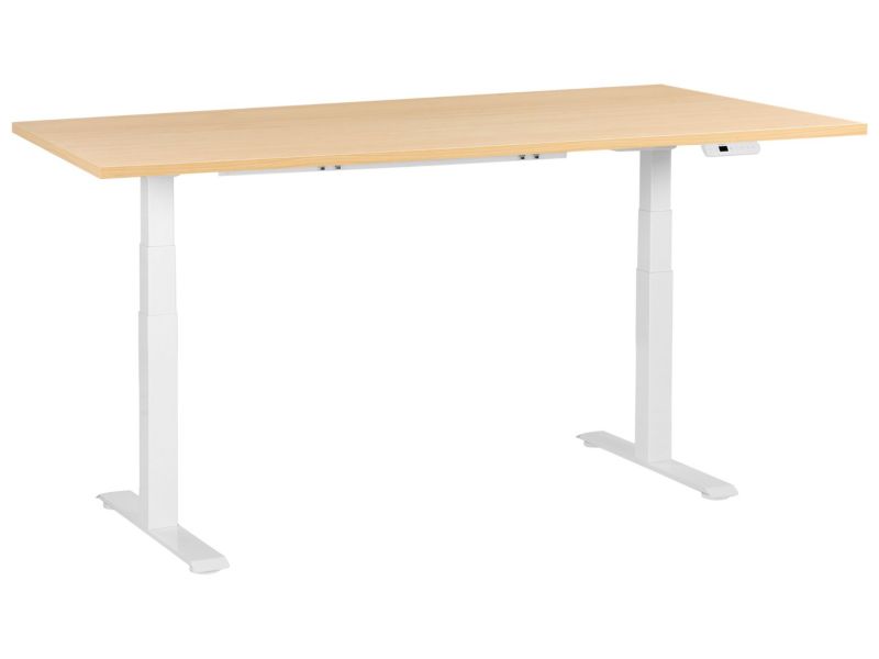 Biurko regulowane elektrycznie Destines Jasny brąz/ biały 180 cm 72 cm 1 szt.