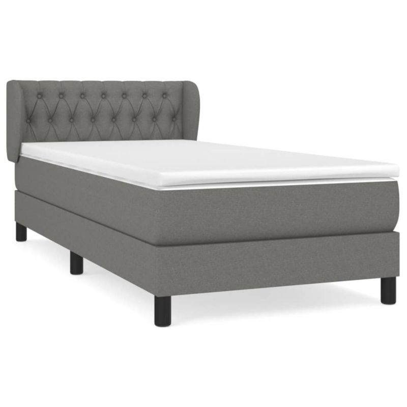Łóżko kontynentalne WaszeMeble 90x190 cm ciemnoszara WM-3126446 1 szt.