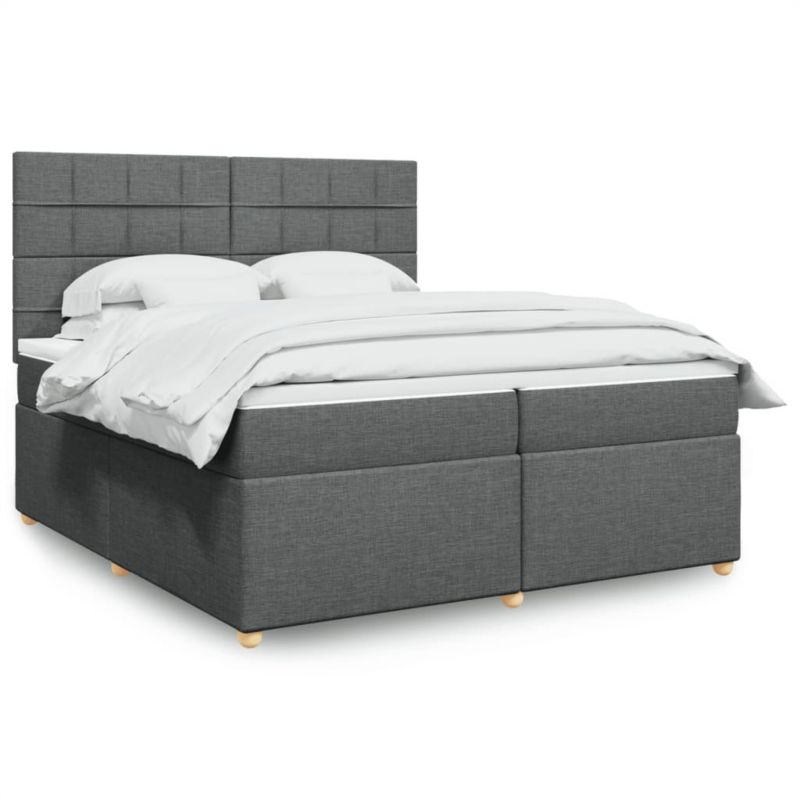Łóżko kontynentalne WaszeMeble 200x200 cm ciemnoszara WM-3291388 1 szt.