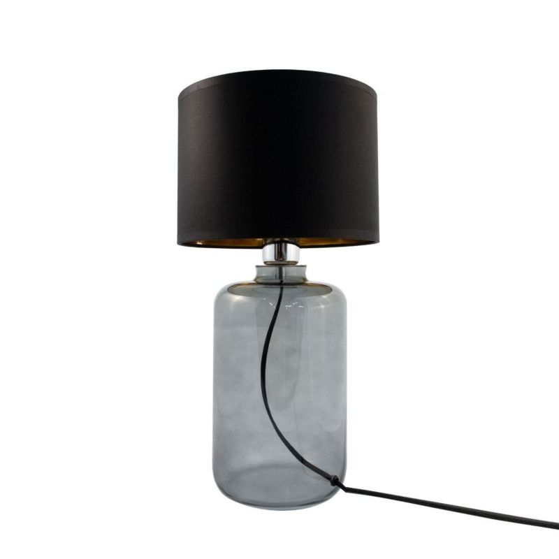 Lampka stołowa Zuma Line Samasun dymiona-czarna-złota 1 x E27 x 40W IP20 wym: 41 x 22 x 22 cm szkło - 1 szt.