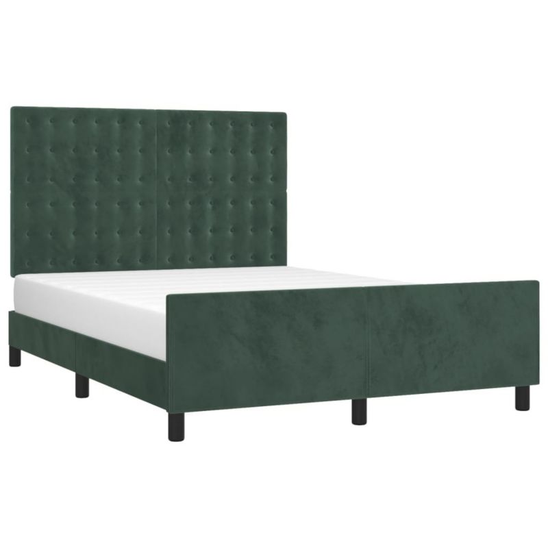 Łóżko tapicerowane WaszeMeble 140x190 cm ciemnozielone WM-3125998 1 szt.