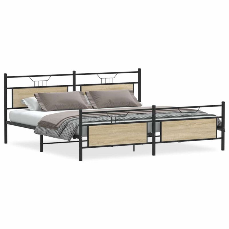 Łóżko metalowe WaszeMeble 200x200 cm brąz WM-3325101 1 szt.