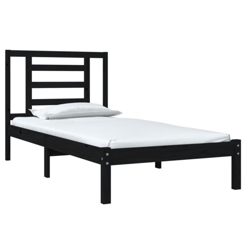 Łóżko drewniane WaszeMeble 75x190 cm czarna WM-3104312 1 szt.