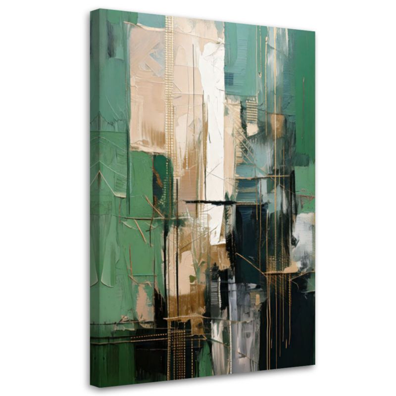 Obraz nowoczesny Feeby Obraz Abstrakcja Industrialna Zieleń 60x90cm 1szt