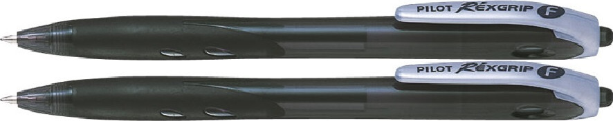 2x Długopis automatyczny Pilot, Rexgrip F, 0.21mm, czarny