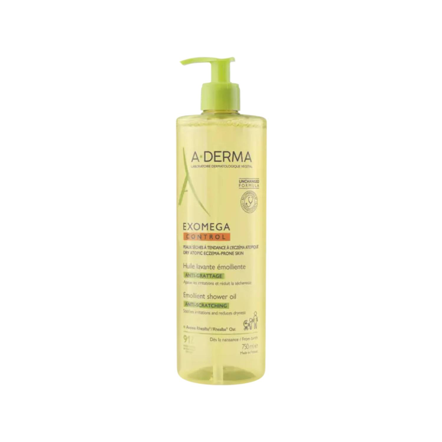 A-derma exomega control - olejek emolient pod prysznic, 750 ml