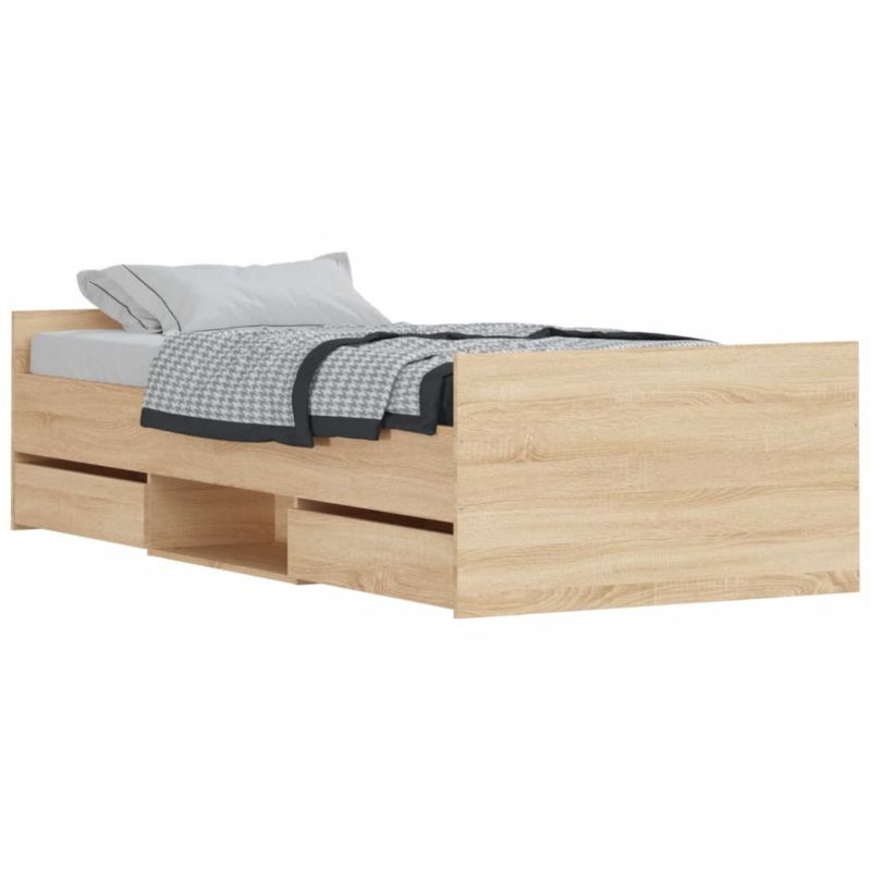 Łóżko drewniane WaszeMeble 100x200 cm brązowe WM-3203798 1 szt.