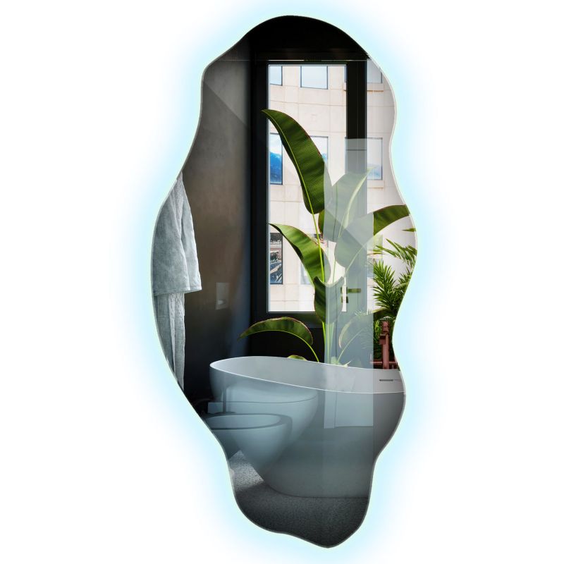 Lustro Ścienne Do Sypialni Wallfluent 45 cm x 90 cm Zimne LED 1 szt.